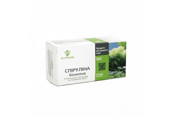 Спіруліна Біоактив №80 Elit-pharm - ЛьвівМаркет Спіруліна Біоактив №80 Elit-pharm - LvivMarket.net