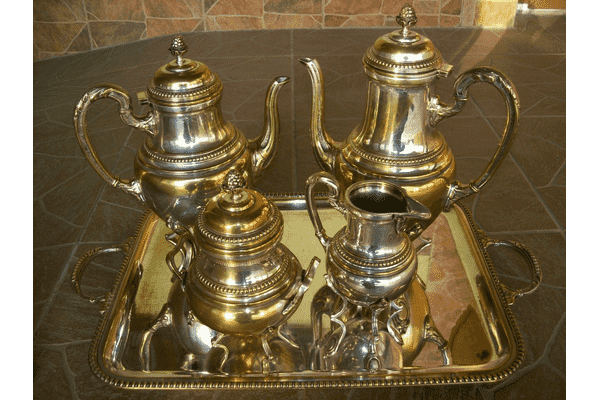 Чайно-кавовий набір посріблений (6326) - ЛьвівМаркет Чайно-кавовий набір посріблений (6326) - LvivMarket.net