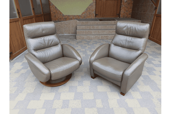 Пара шкіряних крісел релакс (6736) - ЛьвівМаркет Пара шкіряних крісел релакс (6736) - LvivMarket.net