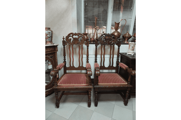 Пара антикварних крісел Генрі (6698) - ЛьвівМаркет Пара антикварних крісел Генрі (6698) - LvivMarket.net