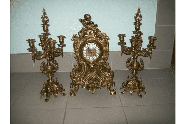 Камінний годинник з канделябрами (5594) - ЛьвівМаркет Камінний годинник з канделябрами (5594) - LvivMarket.net