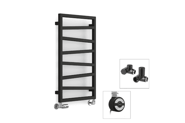 Рушникосушка комбінована Terma Zigzag 835x500 Black mat, тен MOA + вентиль Integra - ЛьвівМаркет Рушникосушка комбінована Terma Zigzag 835x500 Black mat, тен MOA + вентиль Integra - LvivMarket.net