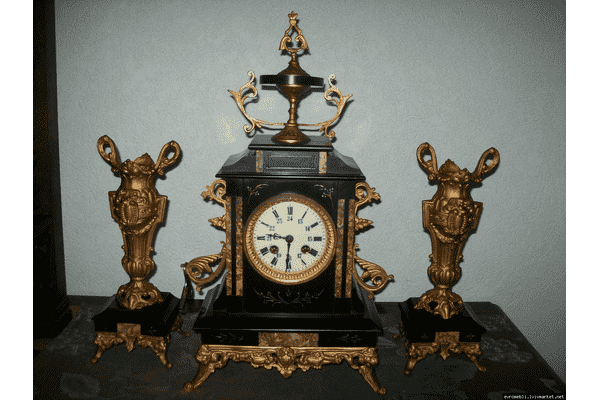 Камінний годинник з вазами (4920) - LvivMarket.net