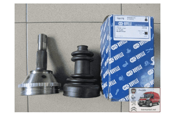Шрус внешний R 15 с ABS (граната, шрус, кулак) Fiat Ducato 230 RUVILLE EVR75817S,9566722180 - ЛьвівМаркет Шрус внешний R 15 с ABS (граната, шрус, кулак) Fiat Ducato 230 RUVILLE EVR75817S,9566722180 - LvivMarket.net