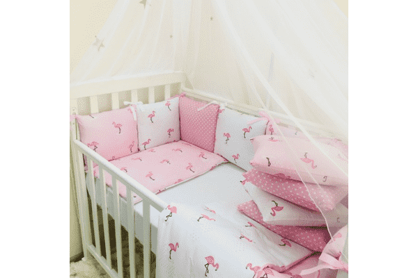 Комплект Маленька Соня Baby Design Premium Фламінго без балдахіну - LvivMarket.net