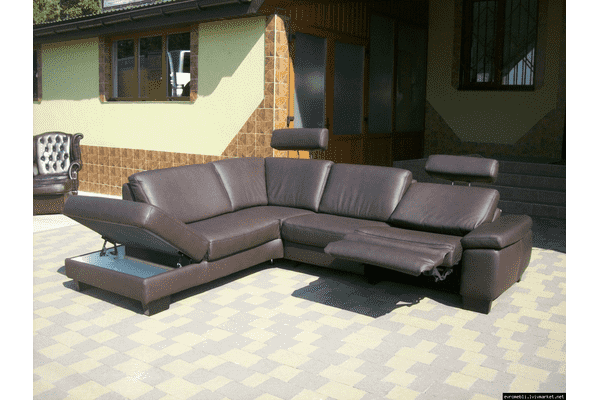 Новий шкіряний кутовий диван HUKLA (5061). ДНІПРО - LvivMarket.net