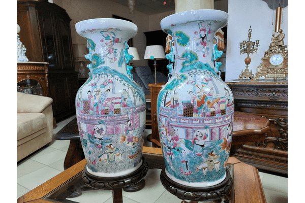 Пара інтерєрних ваз. Фарфор. Китай. (5776) - LvivMarket.net