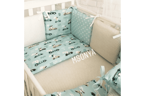 Комплект Маленька Соня Baby Design Premium Гонщики з балдахіном - LvivMarket.net