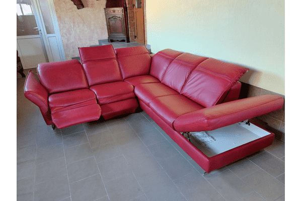 Новий шкіряний кутовий диван (5942) - LvivMarket.net