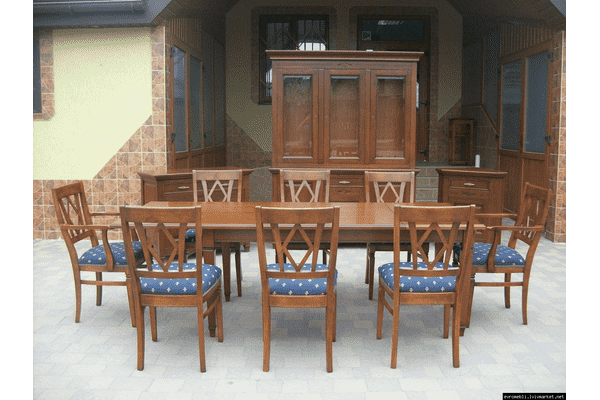 Стіл столовий розкладний + 8 стільців (4978) - LvivMarket.net