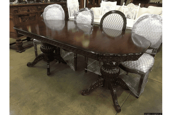 Стіл столовий, розкладний + 10 стільців (новий) (4399). ДНІПРО - LvivMarket.net