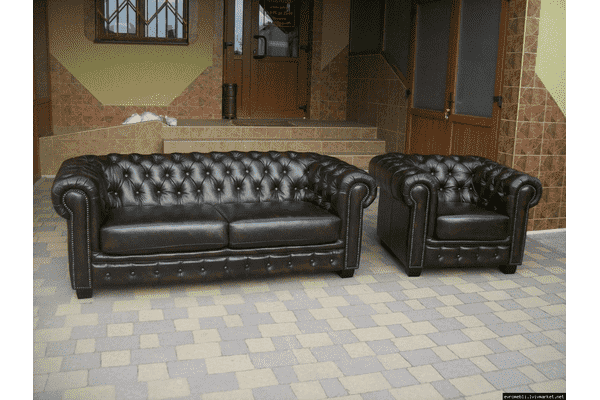 Новий шкіряний комплект меблів в стилі CHESTERFIELD (4952) - LvivMarket.net