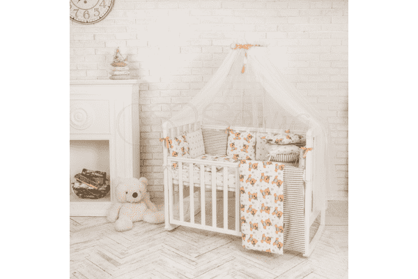 Комплект Маленька Соня Baby Design, ведмежата, з балдахіном - ЛьвівМаркет Комплект Маленька Соня Baby Design, ведмежата, з балдахіном - LvivMarket.net