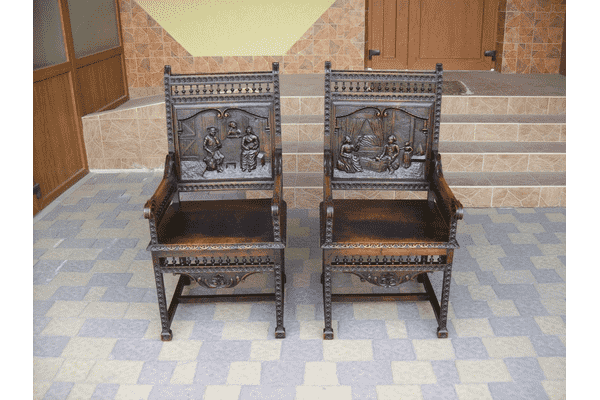 Пара антикварних крісел Bretonse (5911) - LvivMarket.net