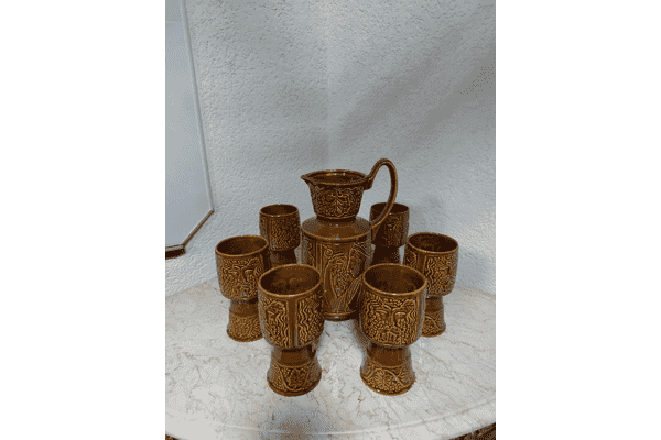 Набір для вина (кераміка) (6738) - ЛьвівМаркет Набір для вина (кераміка) (6738) - LvivMarket.net