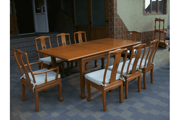 Стіл столовий, розкладний + 8 стільців (6156) - LvivMarket.net