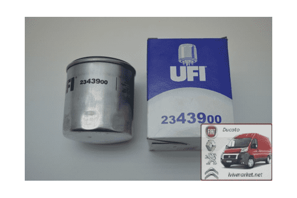 Масляный фильтр Фиат Дукато / Fiat Ducato 244 (2002-2006) UFI 2343900 - ЛьвівМаркет Масляный фильтр Фиат Дукато / Fiat Ducato 244 (2002-2006) UFI 2343900 - LvivMarket.net