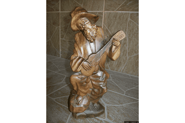 Деревяна статуетка Музикант (5284/6) - LvivMarket.net