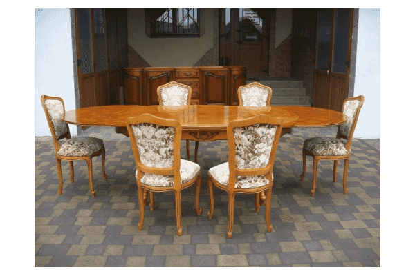 Столовий комплект Барокко (стіл+6 стільців) - LvivMarket.net