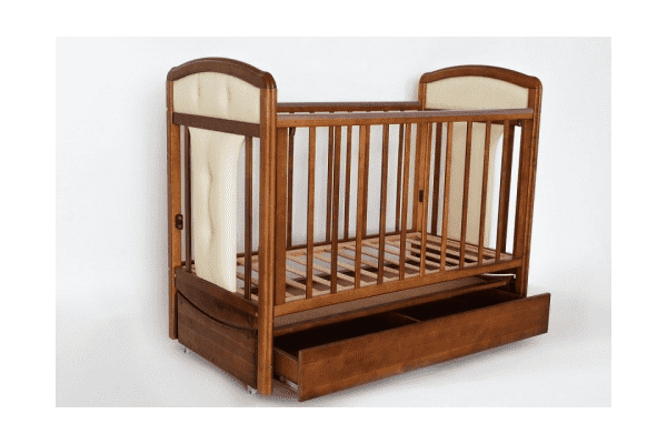 Ліжечко деревяне із шкіряними вставками - ЛьвівМаркет Ліжечко деревяне із шкіряними вставками - LvivMarket.net