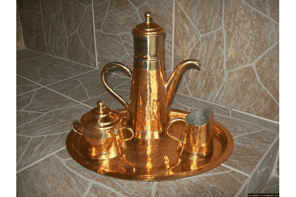 Кавовий сервіз (мідь,латунь)(4555) - ЛьвівМаркет Кавовий сервіз (мідь,латунь)(4555) - LvivMarket.net