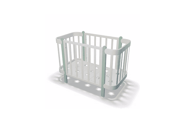 Ліжечко-колиска Ніка (біле -мятне) - ЛьвівМаркет Ліжечко-колиска Ніка (біле -мятне) - LvivMarket.net