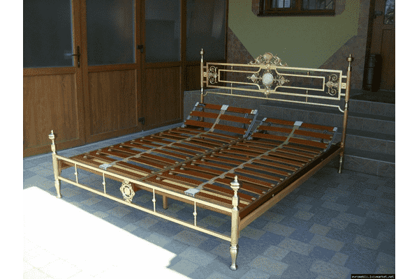 Ліжко металеве (латунь) (5225) - LvivMarket.net