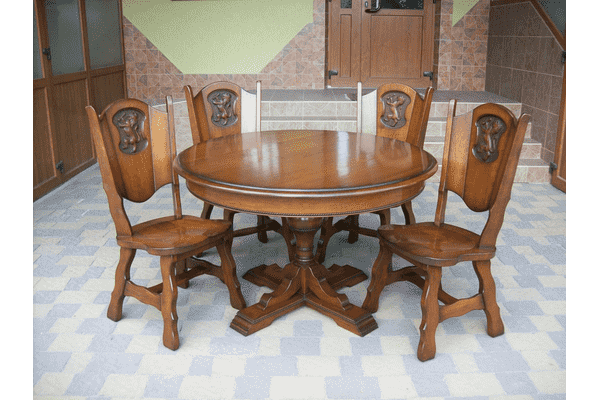 Стіл столовий, нерозкладний + 4 стільці (6371) - LvivMarket.net