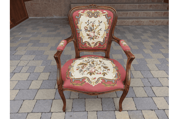 Крісло з підлокотниками в стилі Луї (6387) - LvivMarket.net