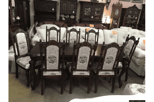 Стіл столовий, розкладний + 8 стільців (новий) (4403). ДНІПРО - LvivMarket.net