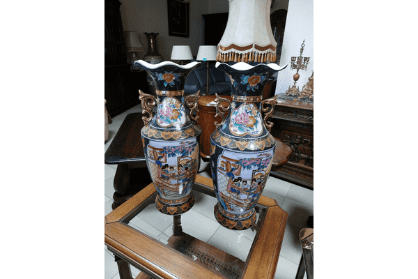 Пара інтерєрних ваз. Фарфор. Китай. (5742) - ЛьвівМаркет Пара інтерєрних ваз. Фарфор. Китай. (5742) - LvivMarket.net